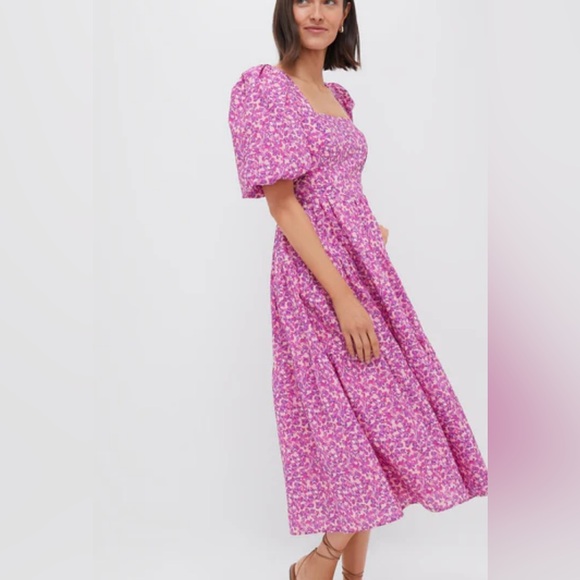 Tuckernuck Pink Floral Midi Dress - Picture 3 of 7